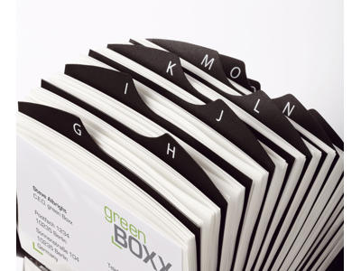 Visitkortkartotek Visifix til 400 kort sort