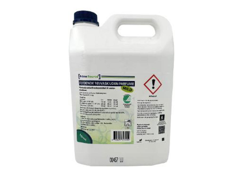 Tøjvask flydende Prime Source Mild uden parfume 5 liter