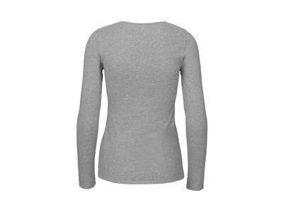 Dame Langærmet T-shirt Neutral O81050 grå