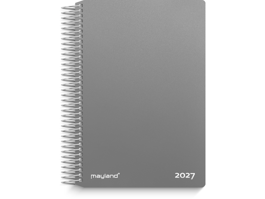 Dagkalender mørkegrå PP-plast 2027