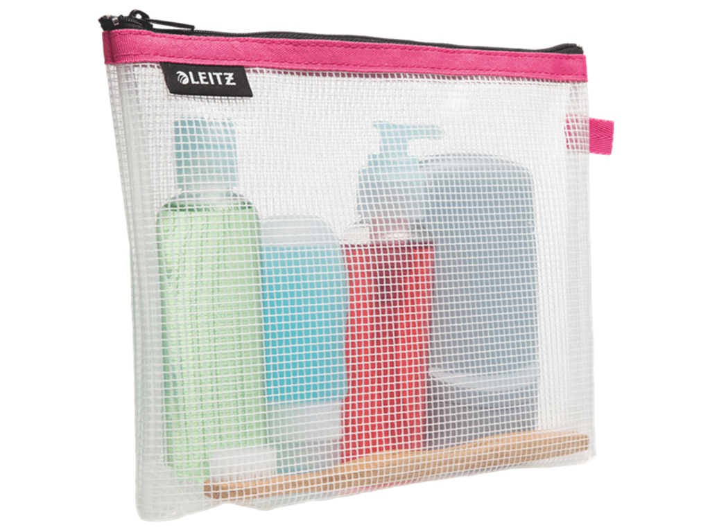 Rejselomme kosmetik vandafvisende pink