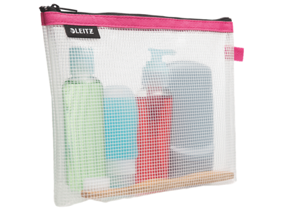 Rejselomme kosmetik vandafvisende pink