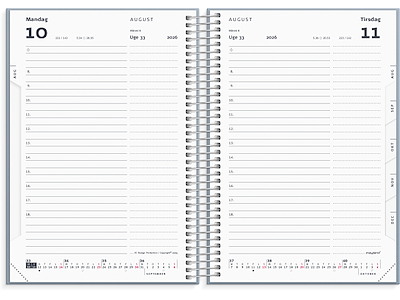 Dagkalender tekstilpræg 2026