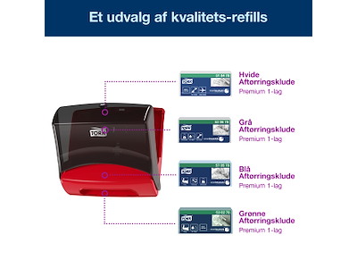 Dispenser Tork W4 654008 sort/rød