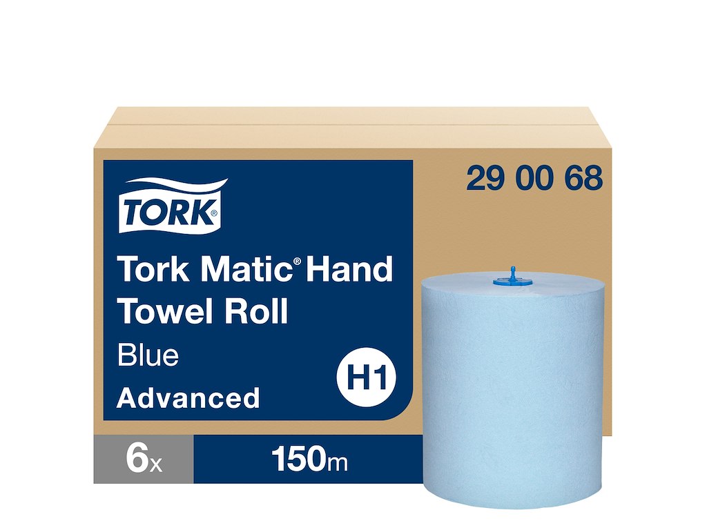 Håndklædeark Tork H1 290068 Advanced 2-lags blå 6 rl.