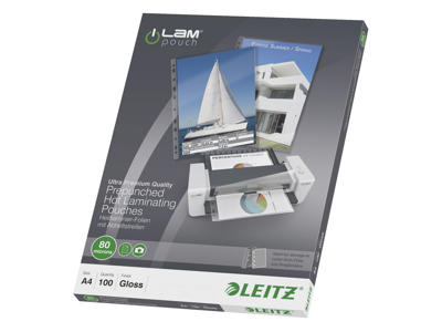 Lamineringslomme A4 80 mic med huller 100 stk