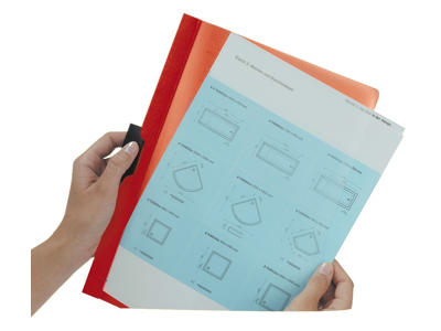 Klemmappe m/transparent forside sort A4 30 ark