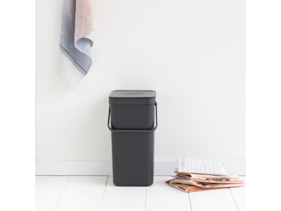Brabantia affaldsspand med låg | 16 liter | Grå | Affaldssystem