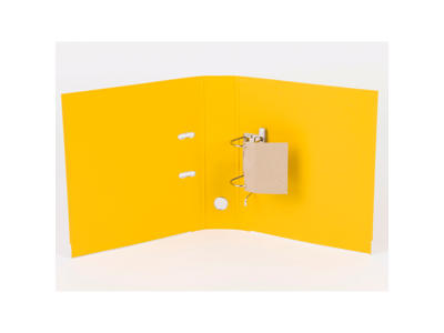 Brevordner A4 75 mm Q-line gul