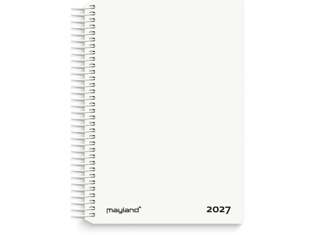 Dagkalender hvid PP-plast 2027