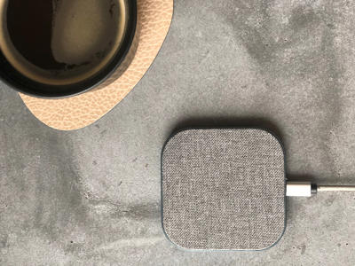 Upström Hämp| wireless charger | grey | 10 w.