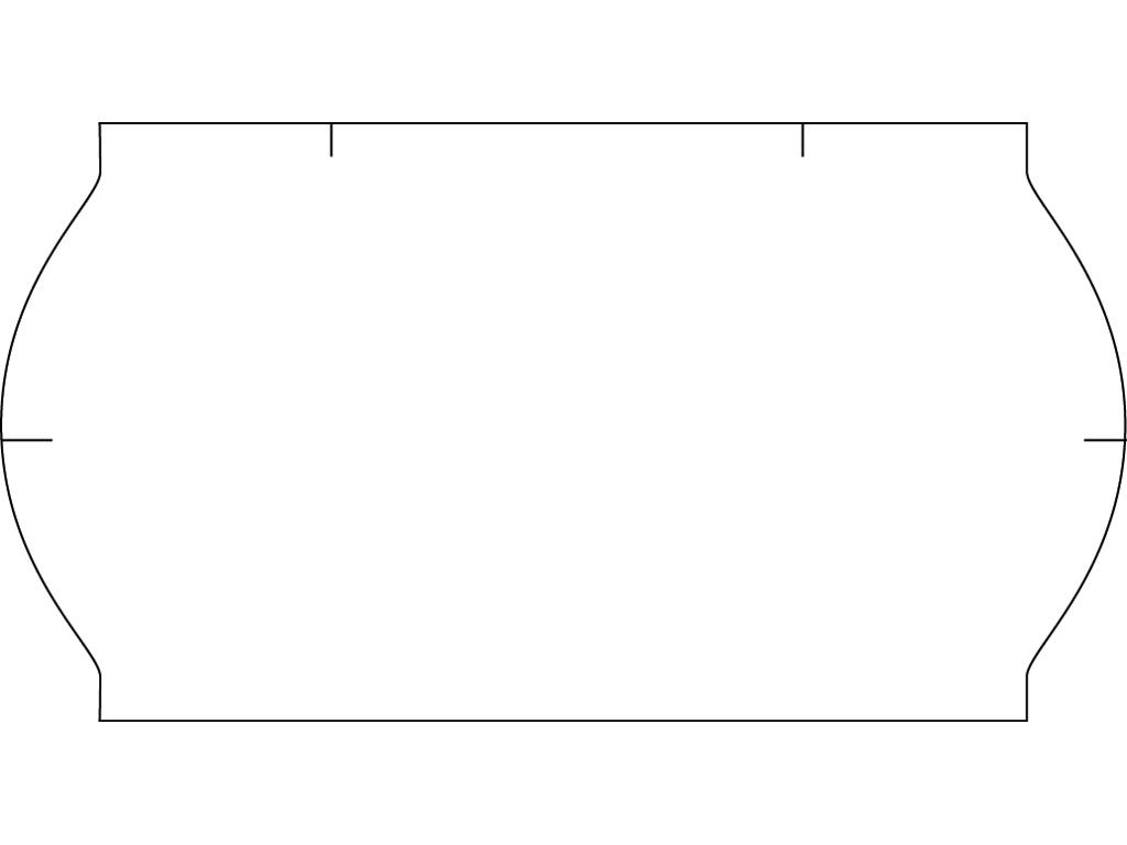Prisetiket 32x19mm permanent hvid 1000 stk
