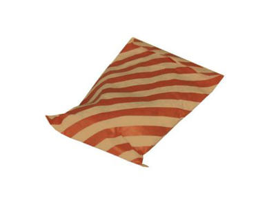 Slikpose rødstribet brun kraft 10x16cm 1000 stk