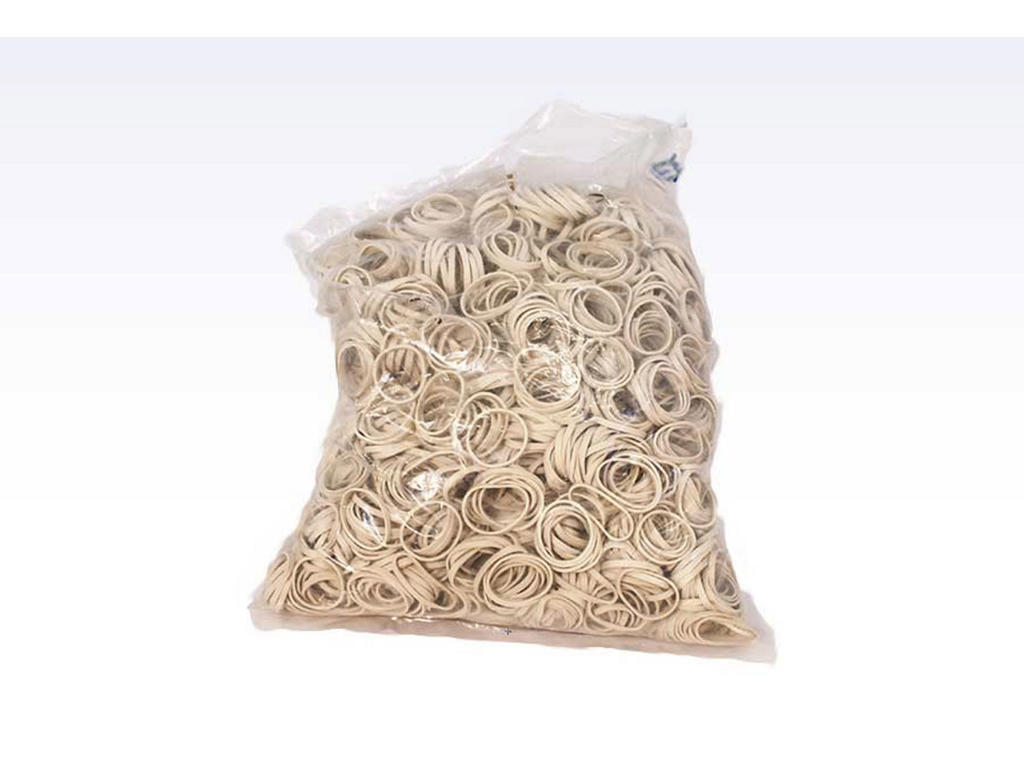 Elastikker | 20 | 1,7x100mm | hvid | 1 kg ca 2236 stk