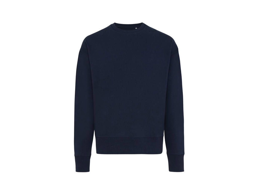 Iqoniq Kruger afslappet Crew neck i genanvendt bomuld, marine blå