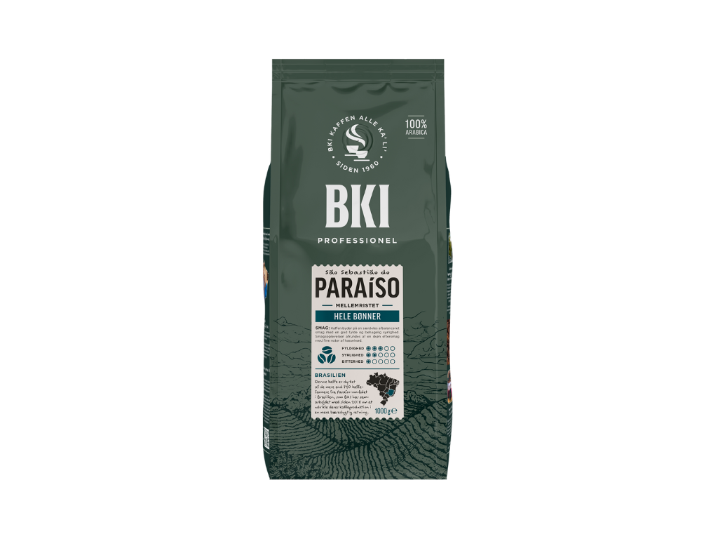BKI kaffe | Paraiso | Hele bønner | 1 kg