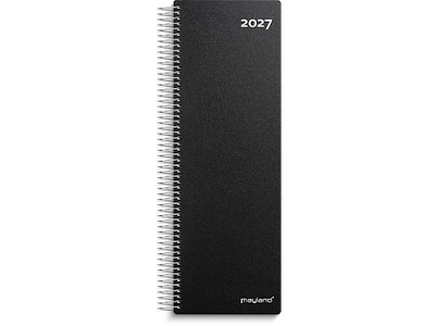 Spiralnoteringskalender dag sort PP-plast 2027