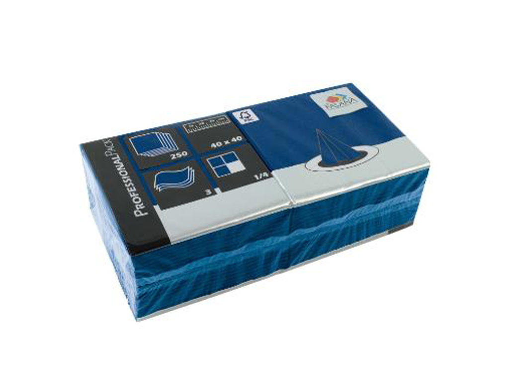 Servietter 40x40 cm 3-lags mørkeblå  4x250 stk