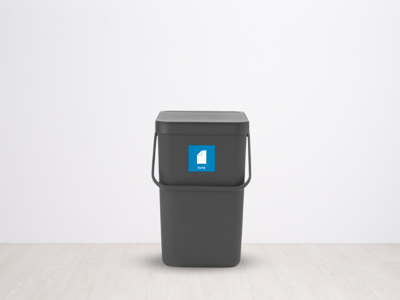 Affaldspiktogram PAPIR | 12x12cm | Selvklæbende Folie | Blå