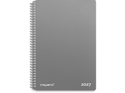 Ugekalender tværformat grå PP-plast 2027