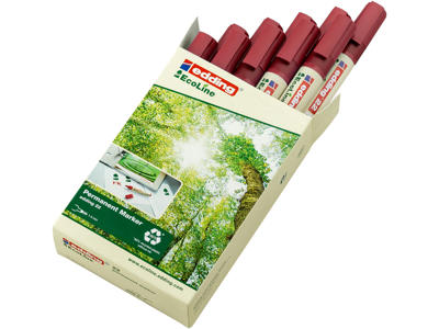 Marker Edding 22 Ecoline skrå spids rød
