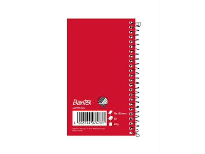 Notesblok Bantex 13x6cm linjeret