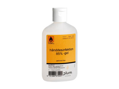 Hånddesinfektion Plum gel 85% 120 ml.