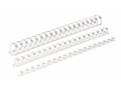 Spiralrygge 10 mm 21 ringe hvid 100 stk A4