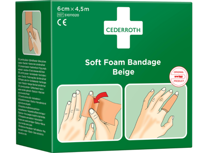 Bandage Soft Foam Cederroth beige 6 cm x 4,5 meter