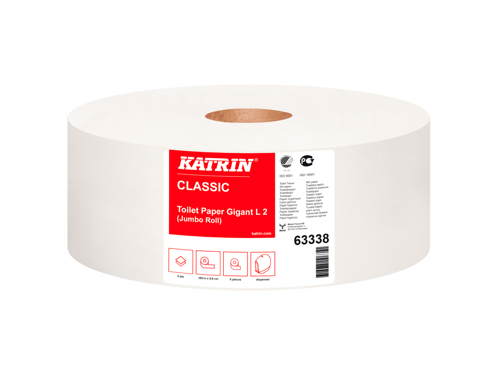 Toiletpapir Katrin Classic Gigant L 2 63338 2-lags 6 rl