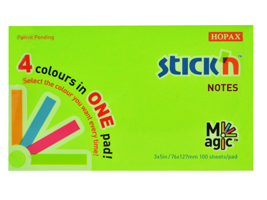 Notes 76x127 mm Neon mix 4x100 blade