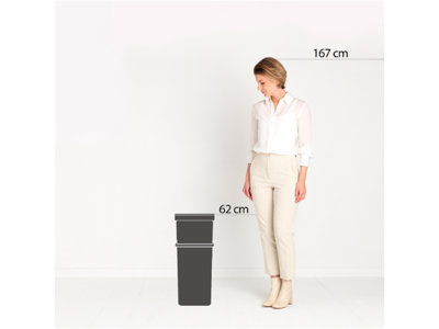 Brabantia affaldsspand med låg | 40 liter | Sort