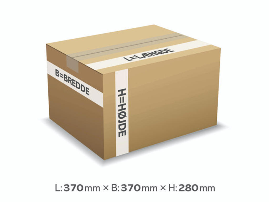 Papkasse 370x370x280mm 4 mm - 38 liter