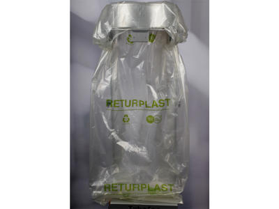 Affaldssæk | 85x155 cm | 240 L | klar | 56 mic | RETURPLAST | LDPE | 10 stk
