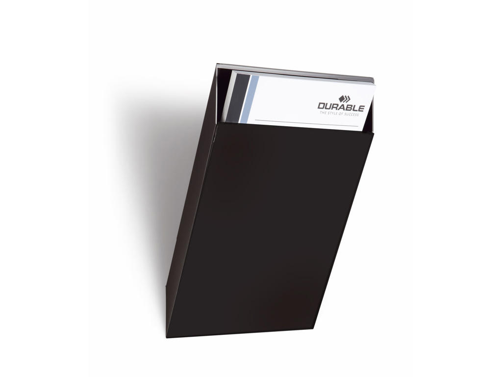 Brochureholder Flexiboxx A4 1 rum lodret sort