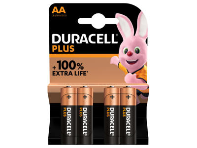 Batteri Duracell Plus Power AA 4 stk