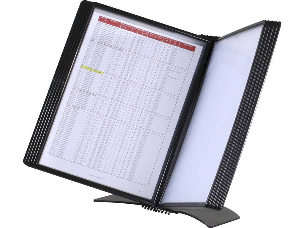 Registersystem EasyMount bord A4 sort t/10 lommer