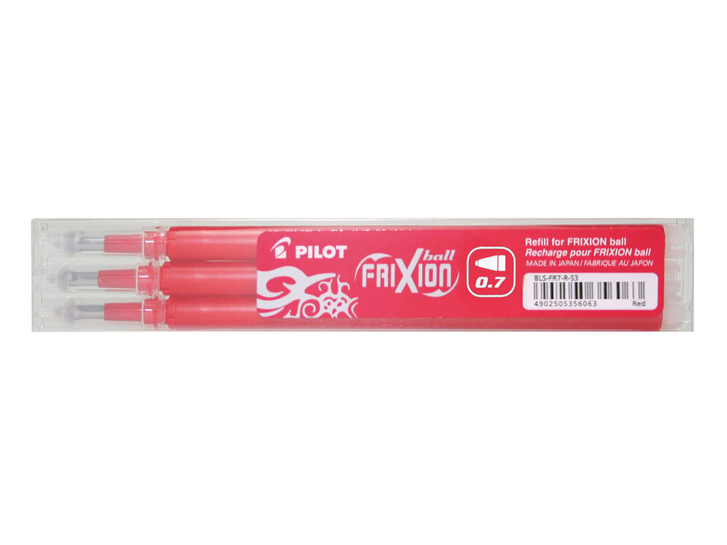Refill Pilot FriXion rød 0,7 mm 3-stk
