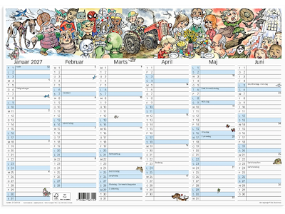 Vægkalender Otto Dickmeiss A3 2027
