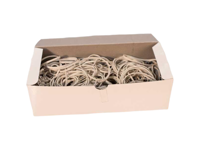 Elastikker | 140x5mm | hvid | 500 g ca 272 stk