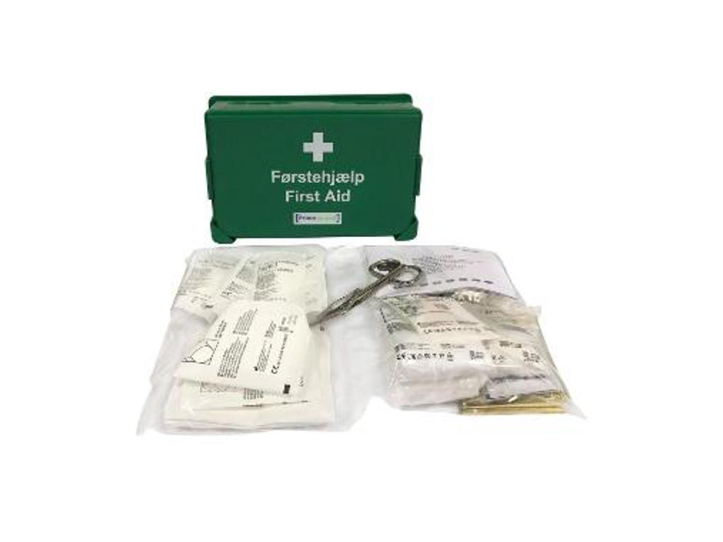 Førstehjælpskasse Grøn Prime Source med indhold