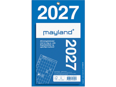 Kontorafrivningskalender m/bagsidetekst 2027