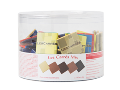 Chokolade Les Carrés mix 2 x 150 stk.