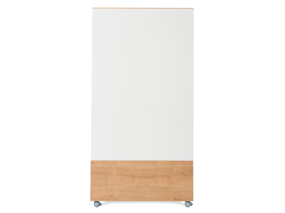 Whiteboardtavle | Rocada | mobil | dobbeltsidet | 1000 x 1980 mm natur