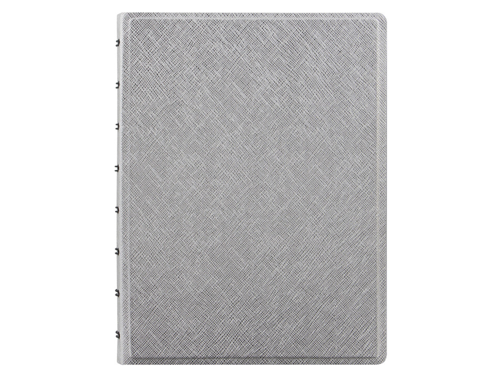 Notesbog Filofax A5 linjeret saffiano silver