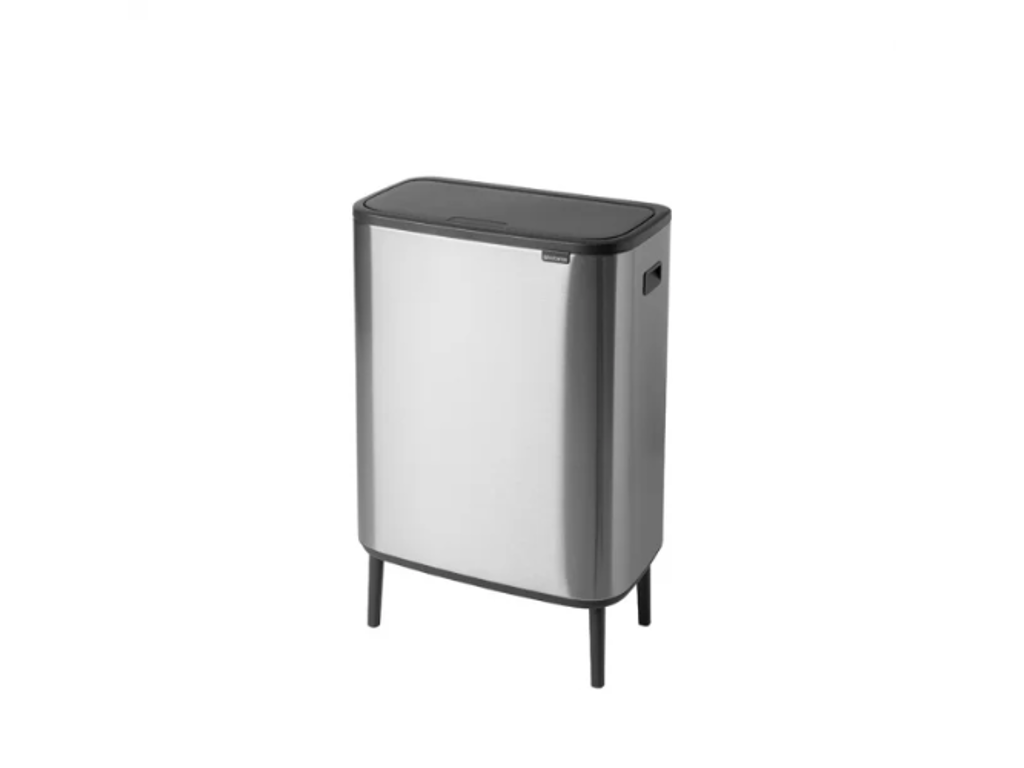 Brabantia affaldsspand med låg | Bo Touch | 2 x 30 liter | Mat stål