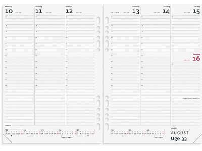 System A5 ugekalender højformat REFILL 2026