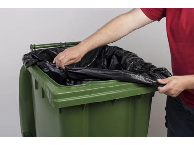 Containersæk 1240x1510 mm 240 liter sort 40 my 10 stk