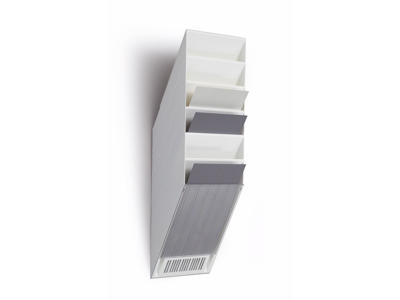 Brochureholder Flexiboxx A4 6 rum lodret hvid