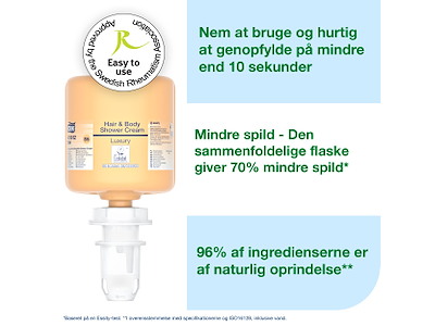 Sæbe Tork S5 425662 Luksus Hair & Body 8x525ml